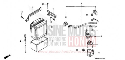 BATTERIE NX125K de 1989